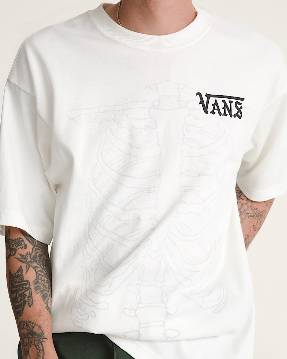 vändbar t-shirt med bröstkorg