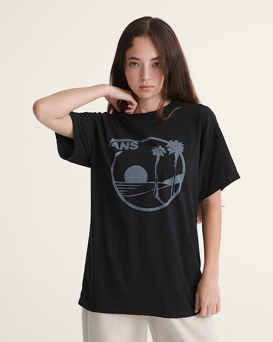 waffle shop sun vans-t-shirt