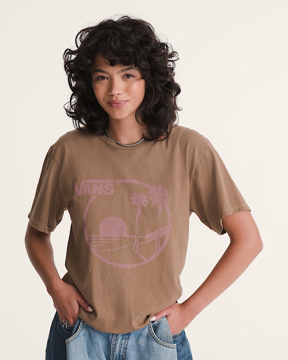 waffle shop sun vans-t-shirt