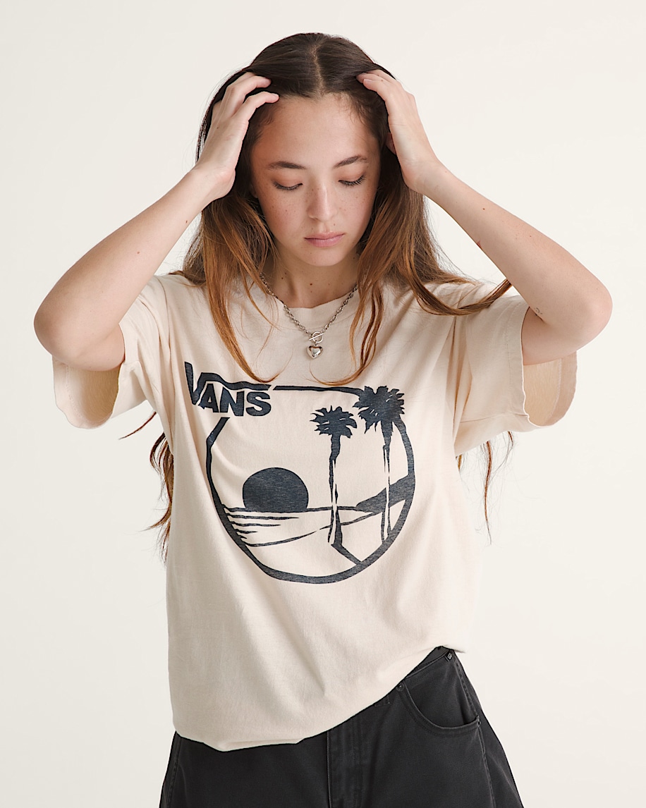 waffle shop sun vans-t-shirt