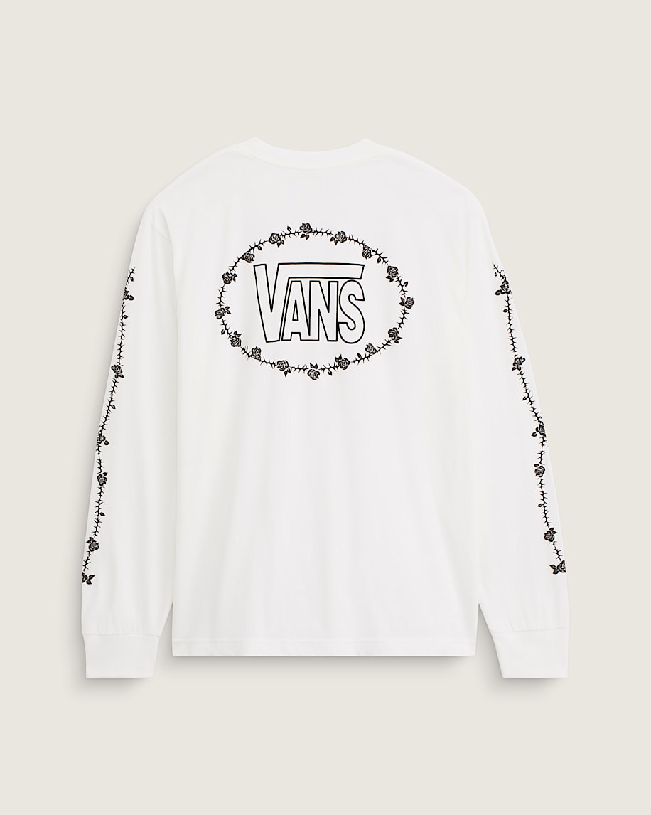 långärmad t-shirt med ros och taggar