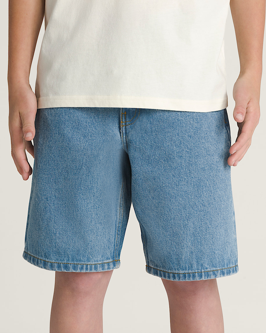 rutiga 5 baggy jeansshorts för barn