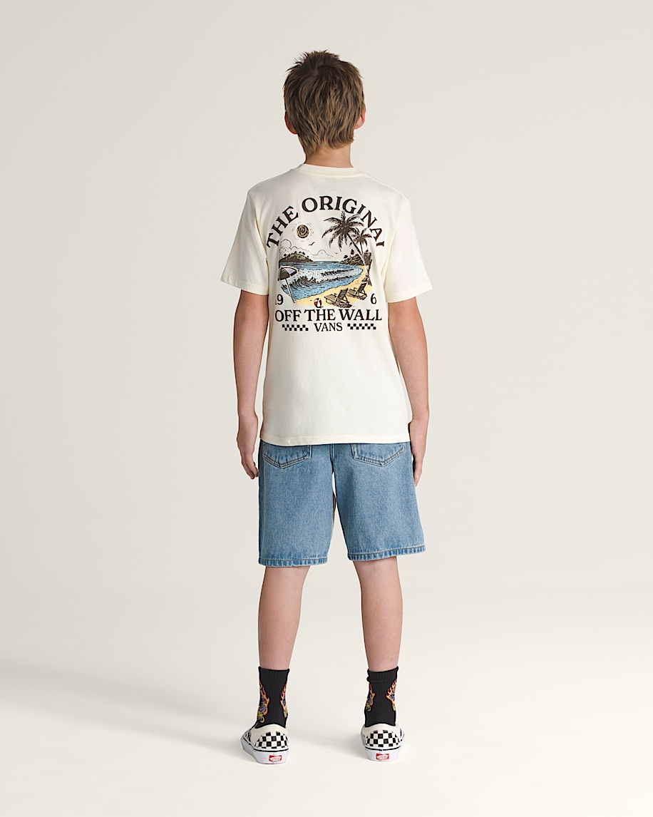 rutiga 5 baggy jeansshorts för barn