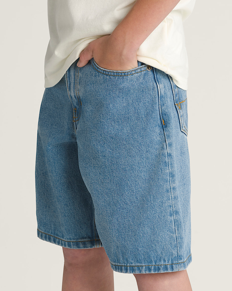 rutiga 5 baggy jeansshorts för barn