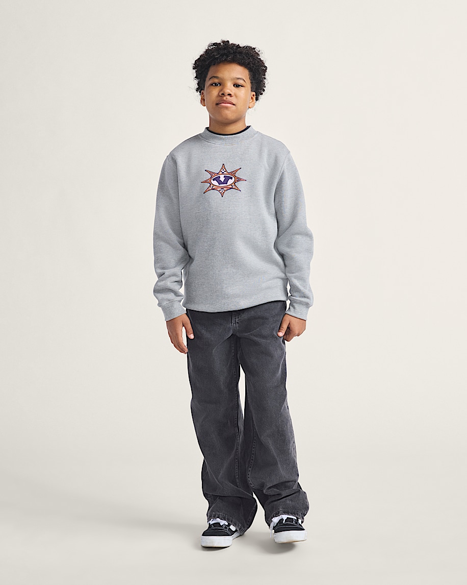 barn star checkered crew sweatshirt