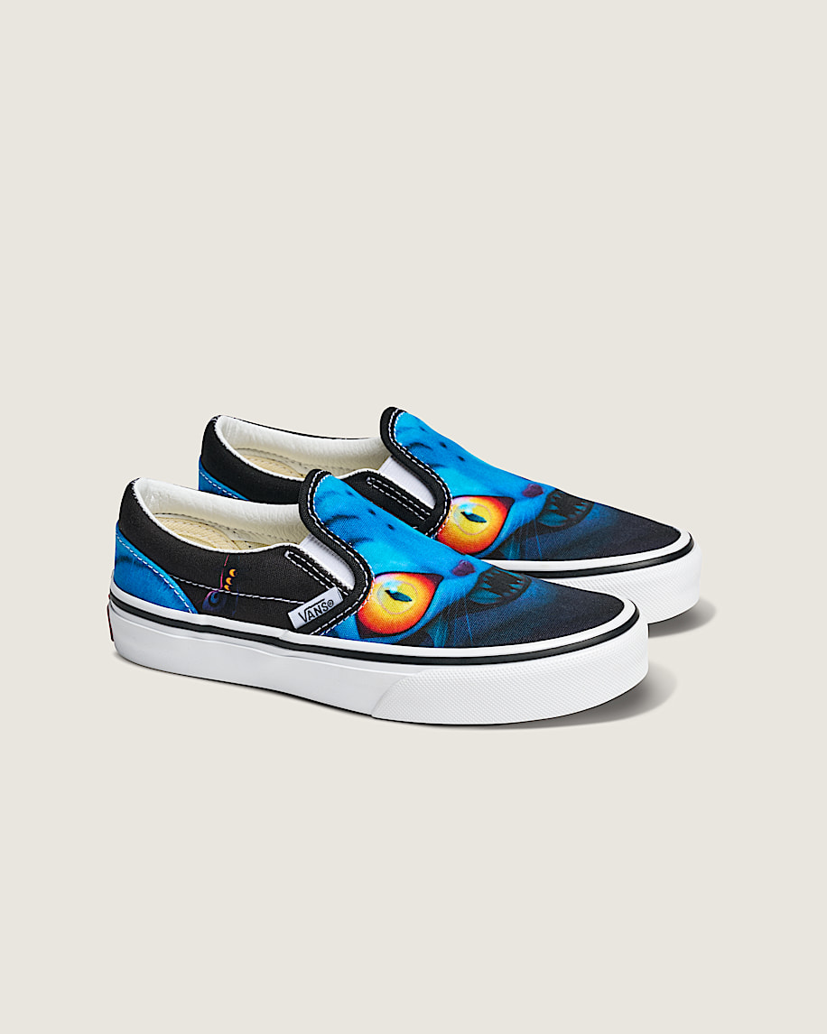 kpop demon hunters x vans klassiska slip-on-skor för små barn