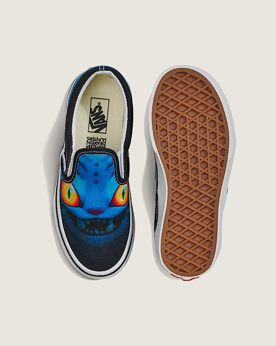 kpop demon hunters x vans klassiska slip-on-skor för små barn