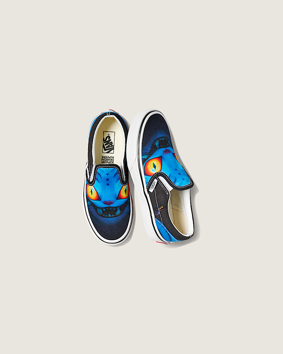 kpop demon hunters x vans klassiska slip-on-skor för små barn