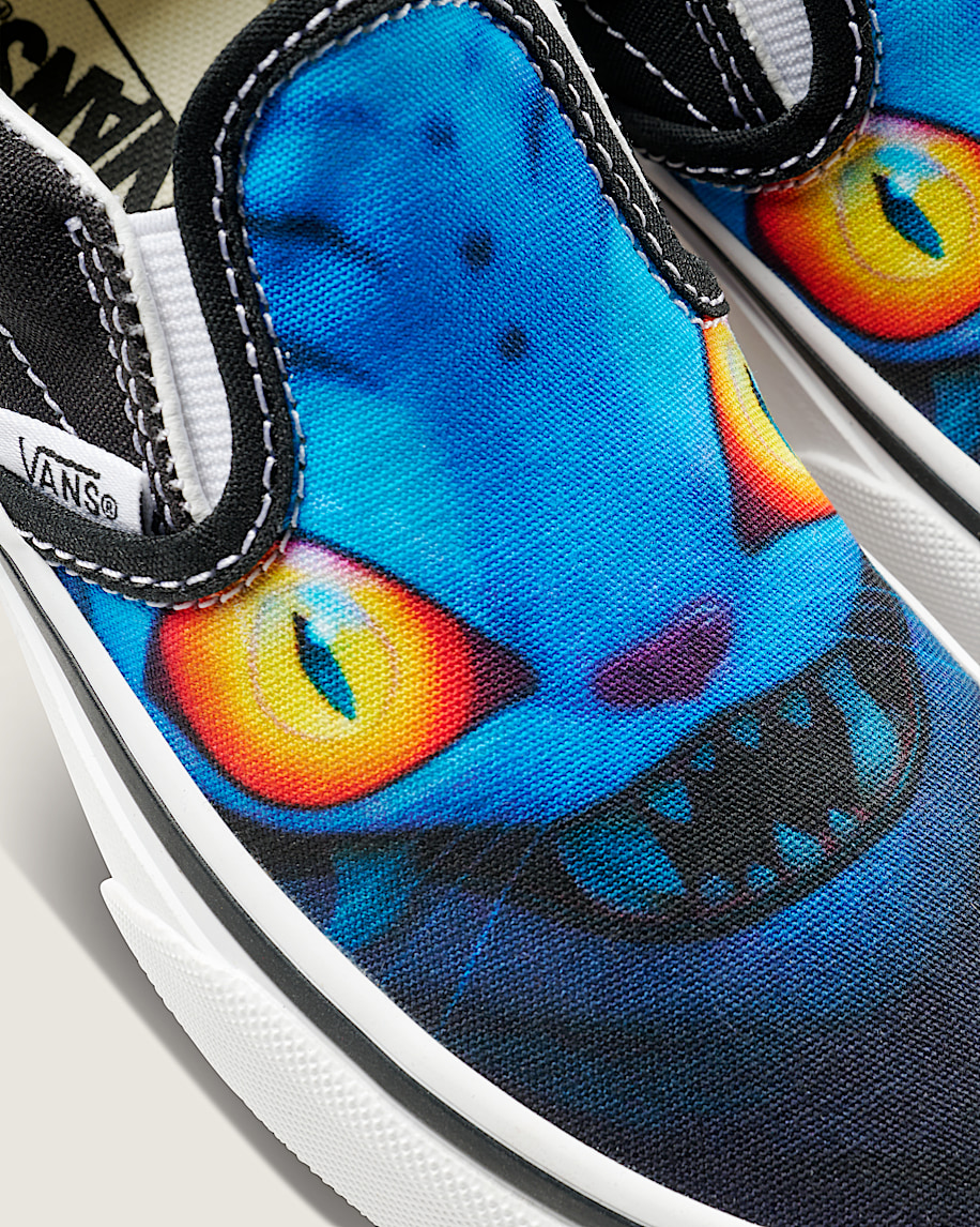 kpop demon hunters x vans klassiska slip-on-skor för små barn